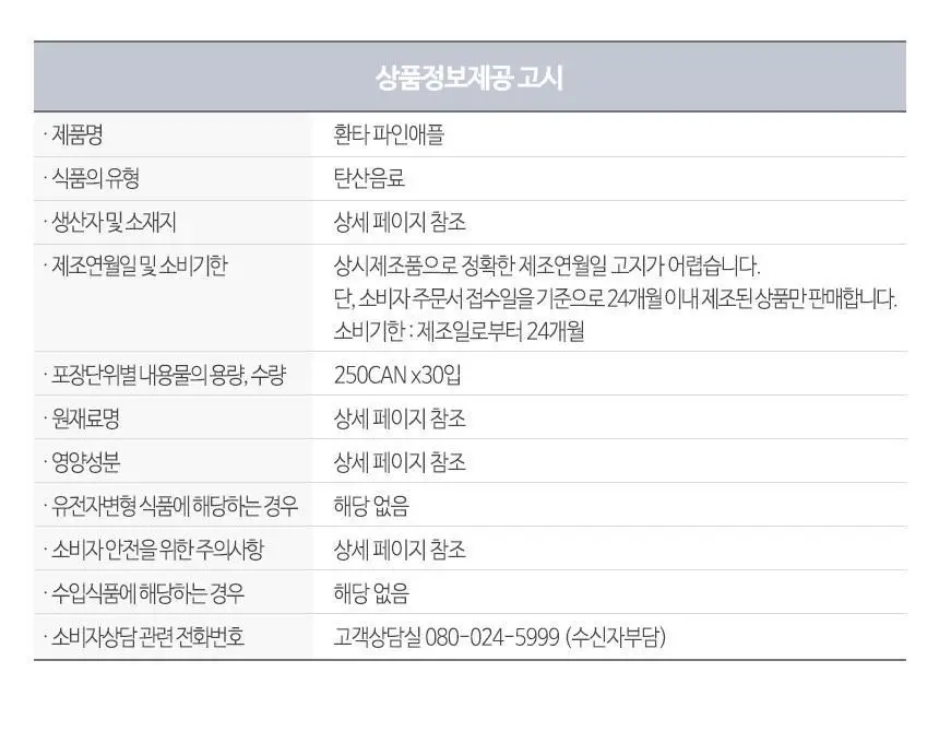 [본사직영]환타 파인 250ml*30캔 상세페이지 6